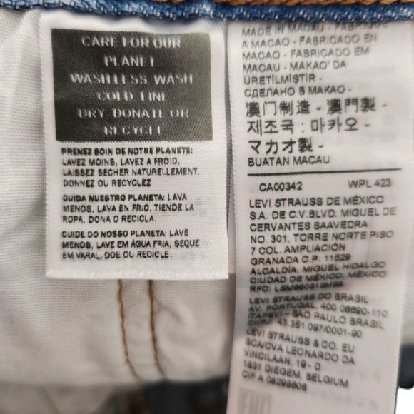 Levi's 501 Original High Rise Straight Leg Medium Wash Distress Jeans Size 30x30 - Picture 13 of 15